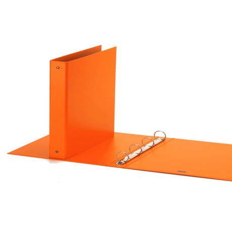 Raccoglitore Europa - 22 x 30 cm - 4 anelli tondi 30 mm - dorso 4 cm - arancio - Favorit