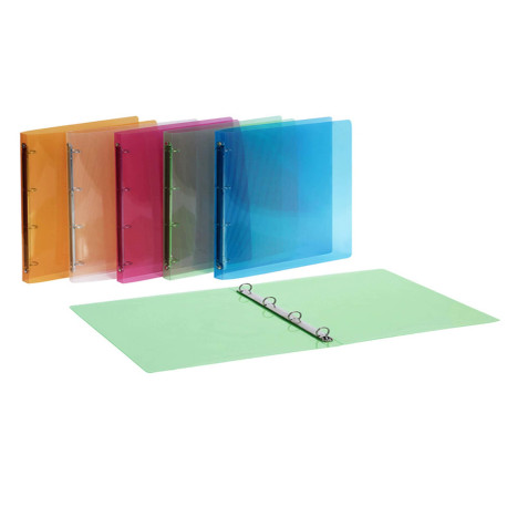 Raccoglitore Lumina - 22 x 30 cm - 4 anelli tondi 15 mm - PP - colori assortiti - Favorit