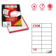 Etichette adesive C/508 - in carta - permanenti - 105 x 42,43mm - 14 et/fg - 100 fogli - bianco - Markin