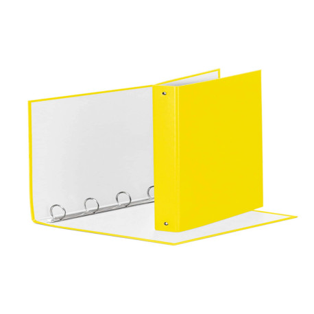 Raccoglitore Meeting - 22 x 30 cm - 4 anelli tondi 30 mm - dorso 4 cm - PP - giallo vivida - Esselte
