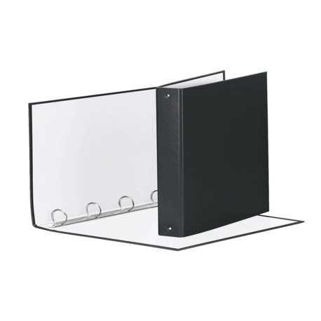 Raccoglitore Meeting - 22 x 30 cm - 4 anelli tondi 30 mm - dorso 4 cm - PP - nero - Esselte
