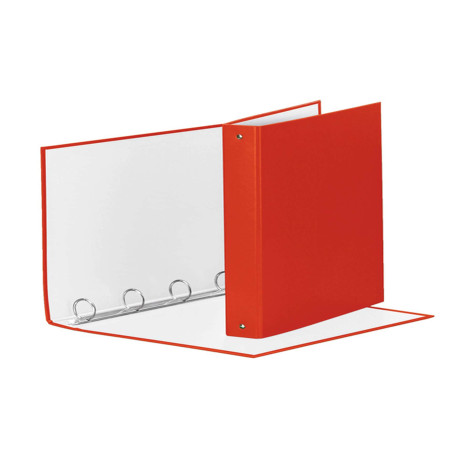 Raccoglitore Meeting - 22 x 30 cm - 4 anelli tondi 30 mm - dorso 4 cm - PP - rosso - Esselte