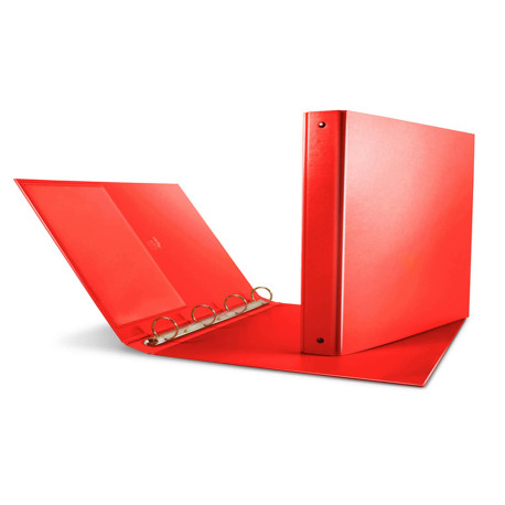 Raccoglitore Nettuno - 22 x 30 cm - 4 anelli a D 40 mm - dorso 5,5 cm - rosso - Sei Rota