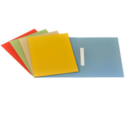 Cartellina semplice con pressino - 200 gr - 25 x 34 cm - cartoncino riciclato manilla - azzurro - Cartotecnica del Garda - conf