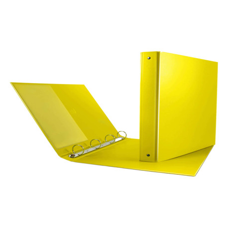 Raccoglitore Nettuno - 22 x 30 cm - 4 anelli a R 30 mm - dorso 3,5 cm - giallo - Sei Rota