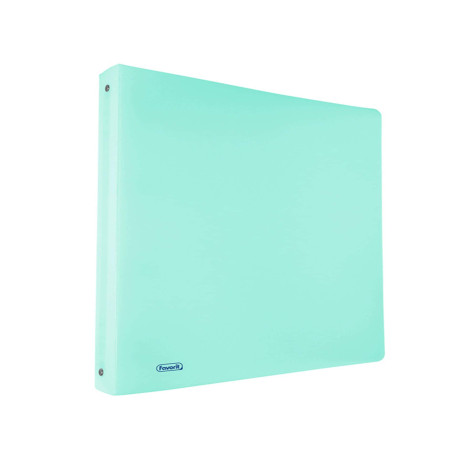 Raccoglitore Pastel - 22 x 30 cm - 4 anelli tondi 15 mm - PP - celeste - Favorit