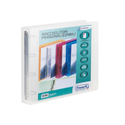 Raccoglitore personalizzabile Lumina - 22 x 30 cm - 4 anelli tondi 30 mm - PP - trasparente - Favorit