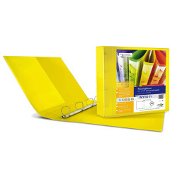 Raccoglitore personalizzabile Myto TI - 22 x 30 cm - 4 anelli a D 17 mm - dorso 2,5 cm - giallo - Sei Rota