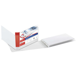 Raccoglitore personalizzabile Stelvio TI - 42 x 30 cm album - 4 anelli a D 25 mm - dorso 4 cm - bianco - Sei Rota