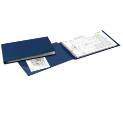 Raccoglitore Sanremo 2000 - 42 x 30 cm album - 4 anelli a D 40 mm - dorso 5,5 cm - blu - Sei Rota