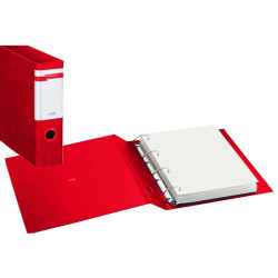 Raccoglitore Stelvio F - 22 x 30 cm - 4 anelli a D 25 mm - dorso 3,5 cm - rosso - Sei Rota