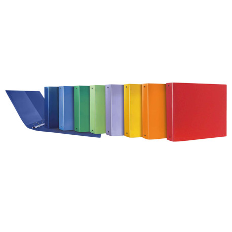 Raccoglitore Terra - 22 x 30 cm - 4 anelli a R 17 mm - dorso 2,5 cm - PP riciclato - colori assortiti - Sei Rota