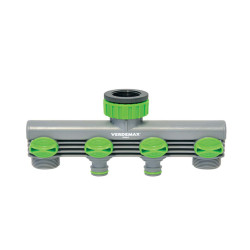 Raccordo rubinetto - 4 uscite - Verdemax