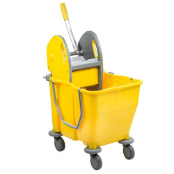 Carrello per pulizie Pressduo - 30 L - 60 x 36 x 82 cm - giallo - Medial