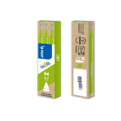 Refill a sfera Frixionball - punta 0,7mm - verde lime - Pilot - conf. 3 pezzi