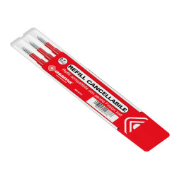 Refill per penne gel cancellabili  - punta 0,7 mm - rosso - Osama - conf. 3 pezzi