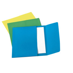 Cartelline a busta - 200 gr - 26 x 34 cm - cartoncino bristol - azzurro - Cartotecnica del Garda - conf. 25 pezzi