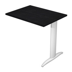 Allungo reversibile dx/sx per scrivanie Easy - 80 x 60 cm - Nero venato/grigio alluminio