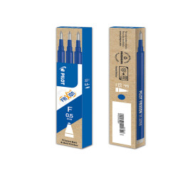 Refill sfera a scatto Frixionball Clicker - punta 0,5mm - blu - Pilot - conf. 3 pezzi