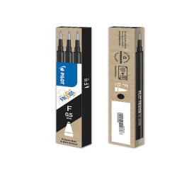 Refill sfera a scatto Frixionball Clicker - punta 0,5mm - nero - Pilot - conf. 3 pezzi