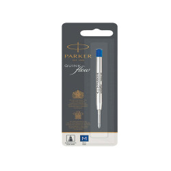 Refill sfera QuinkFlow - punta media - metallo - blu  - Parker