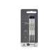 Refill sfera QuinkFlow - punta media - metallo - nero - Parker - blister 3 pezzi
