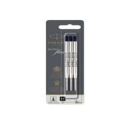 Refill sfera QuinkFlow - punta media - metallo - nero - Parker - blister 3 pezzi