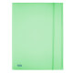 Cartella 3 lembi con elastico Pastel - 24 x 33cm - dorso 1 cm - PP - smeraldo - Favorit