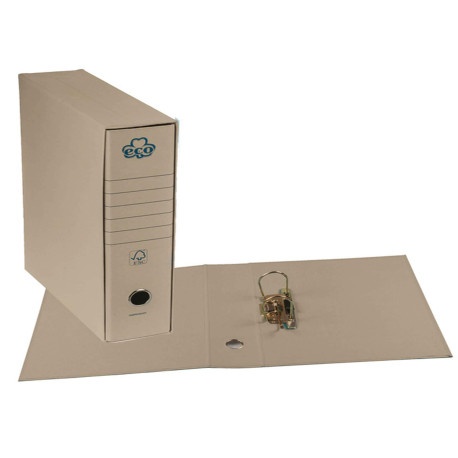Registratore Eco New - dorso 8 cm - protocollo 23 x 33 cm - grigio - Brefiocart