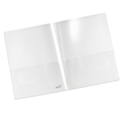Cartella con doppia tasca Plastidea - A4 - PP - trasparente - Iternet - conf. 5 pezzi