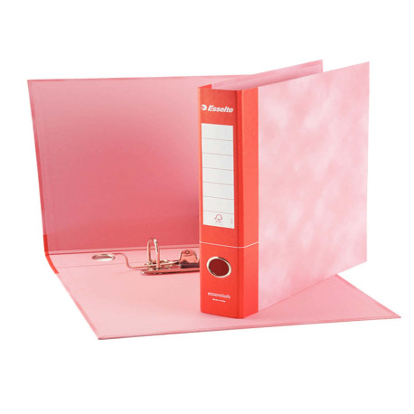 Registratore Essentials G74 - dorso 5 cm - protocollo 23 x 33 cm - rosso - Esselte