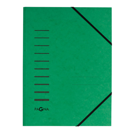 Cartella con elastico angolare - A4 - dorso variabile - cartoncino - verde - Pagna