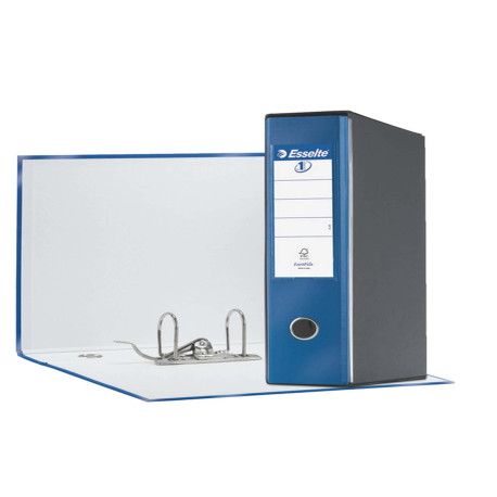 Registratore Eurofile G55 - dorso 8 cm - protocollo 23 x 33 cm - blu metallizzato - Esselte