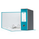 Registratore Eurofile G55 - dorso 8 cm - protocollo 23 x 33 cm - turchese - Esselte