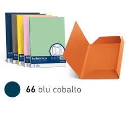 Cartellina 3 lembi Luce - 200 gr - A4 - cartoncino bristol - blu cobalto - Favini - conf. 25 pezzi