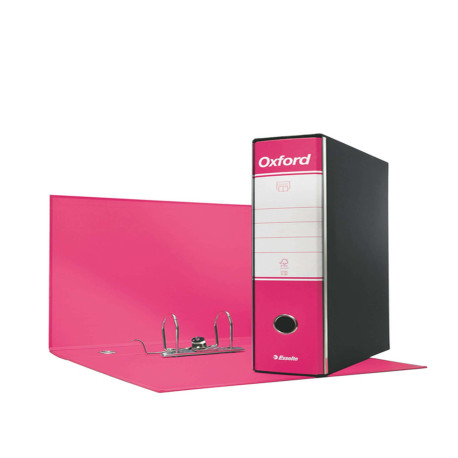 Registratore Oxford G85 - dorso 8 cm - protocollo 23 x 33 cm - fucsia - Esselte