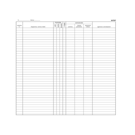 Registro arrivi/partenze - 31 x 24,5cm - 46pg - Edipro