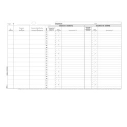 Registro carico/scarico equidi - 46 pagine numerate - 31 x 24,5 cm - DU138211000 - Data ufficio