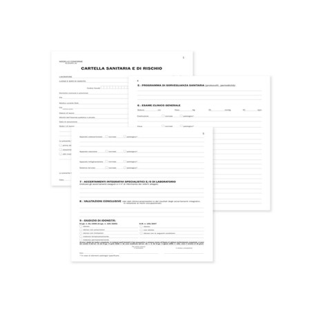 Registro cartella sanitaria di rischio - 34 pagine - 31 x 24,5 cm - DU131910000 - Data Ufficio