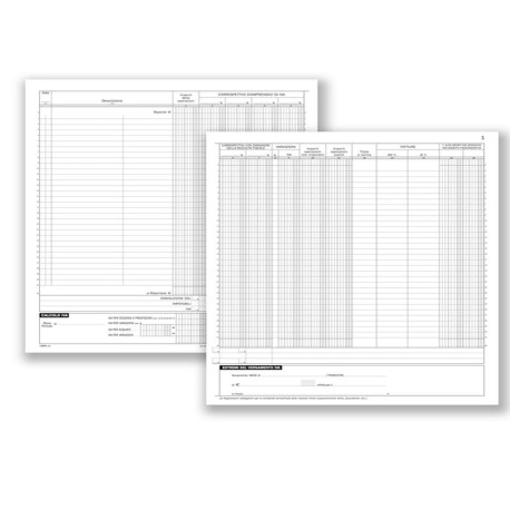 Registro Corrispettivi - 16 pagine numerate - 31 x 24,5 cm - DU1386N0000 - Data Ufficio