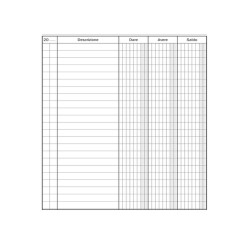 Registro Dare-Avere-Saldo - 96 pagine - 17 x 12 cm - DU133300000 - Data Ufficio