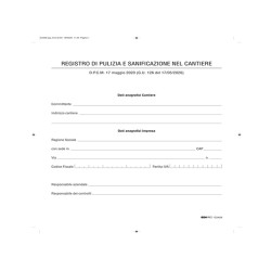 Registro di pulizia e sanificazione nel cantiere - Edipro