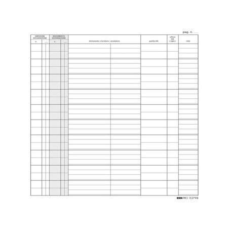 Registro dichiarazione esportatori - 31 x 24cm - 100 fogli - Edipro