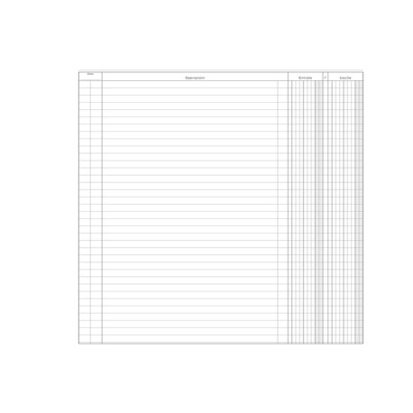 Registro Entrate-Uscite - 100 pagine - 31 x 24,5 cm - DU135800000 - Data Ufficio