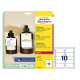 Cartellino micro-perforato stampabile - cartoncino - laser - 90 x 50 mm - 10 cart/fg - 10 fogli - bianco - Avery