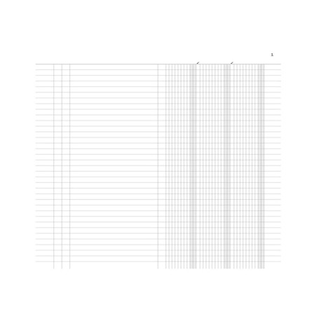 Registro inventari a 3 colonne - 96 pagine - 31 x 24,5 cm - DU135100000 - Data Ufficio