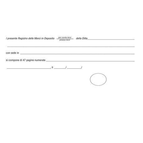 Registro merci in deposito - 31 x 24,5cm - 50 fogli - Edipro