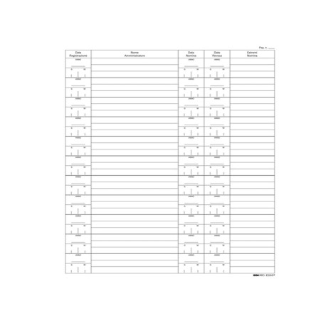 Registro nomina/revoca amministratore - 297 x 210mm - 16 fogli - Edipro