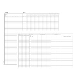 Registro presenze mensili - 48 pagine - 31 x 24,5 cm - DU131301200 - Data Ufficio
