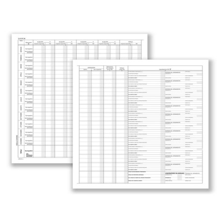 Registro prospetto riepilogativo associazioni sportive - 8 pagine - 31 x 24,5 cm - DU13852S000 - Data Ufficio